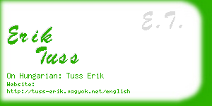 erik tuss business card